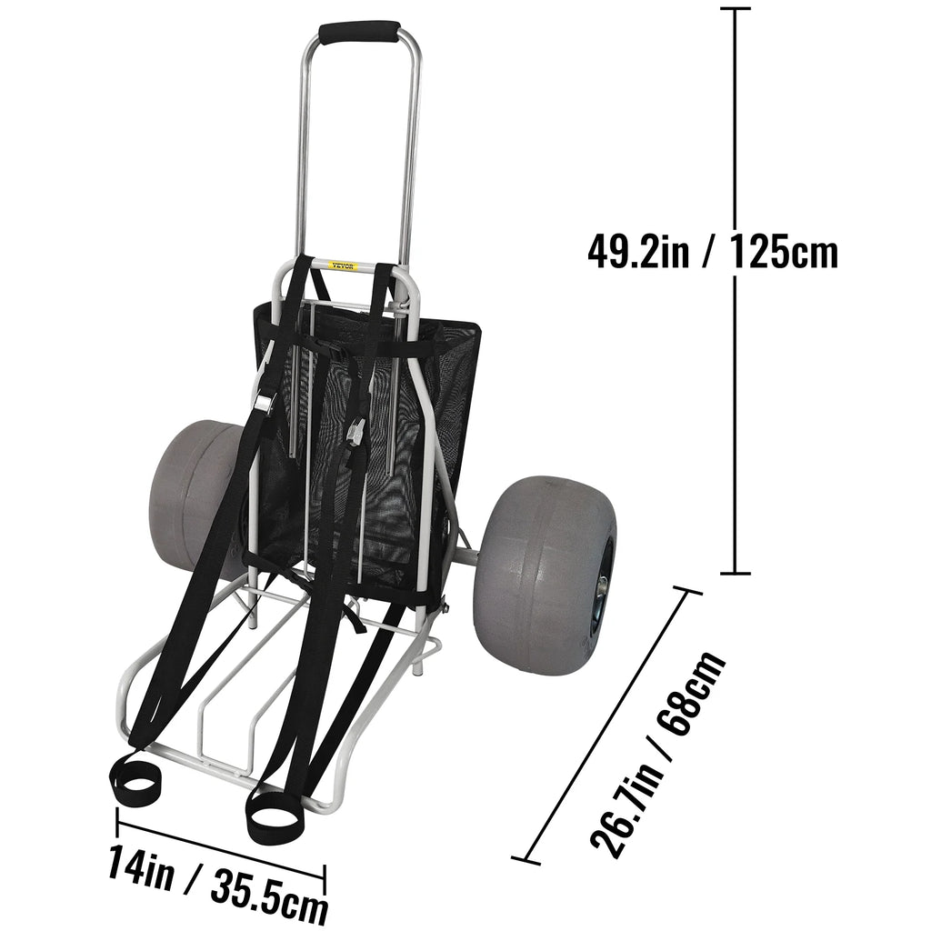 Folding Beach Cart with 12" TPU Balloon Wheels R545