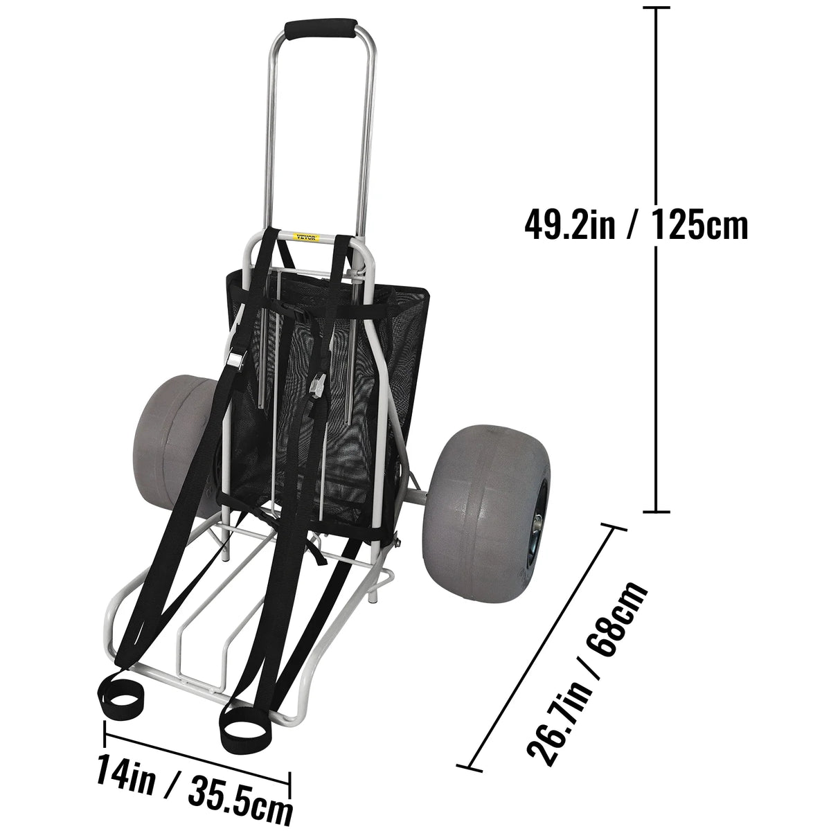 Folding Beach Cart with 12" TPU Balloon Wheels R545