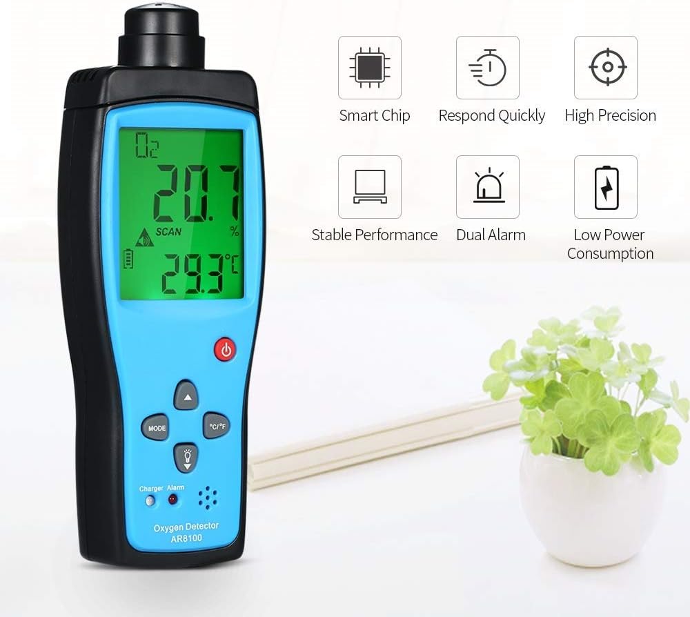 Oxygen Gas Meter Digital O2 Tester R79522
