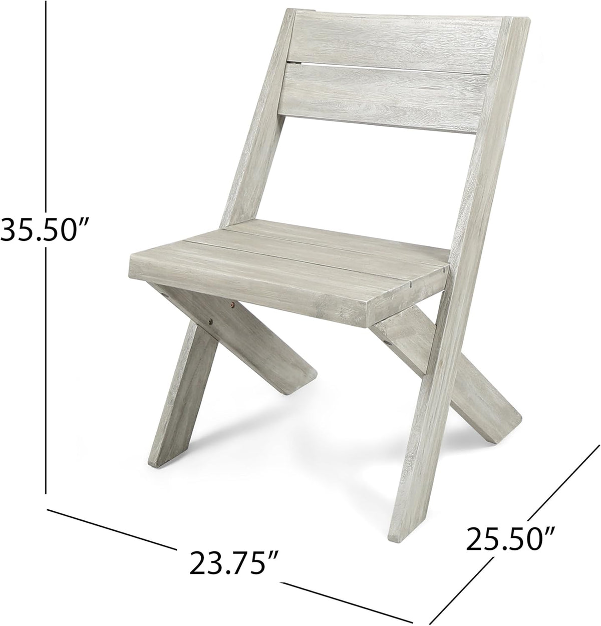 Acacia Wood Chairs Set of 2 L973