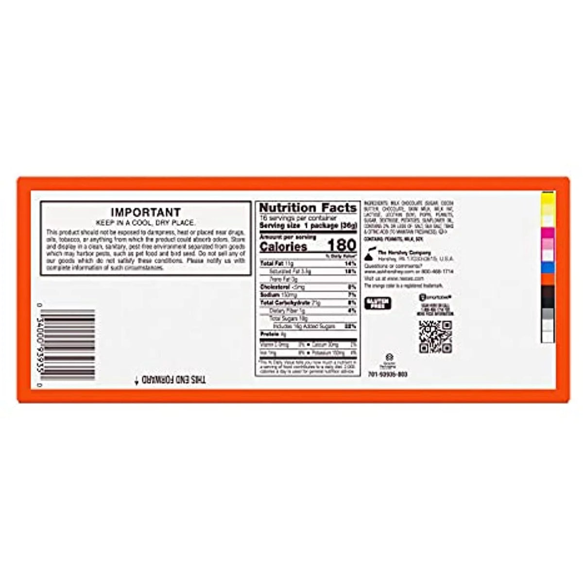 Milk Chocolate Peanut Butter Cups Candy 1.3 Oz 16 Count L9234