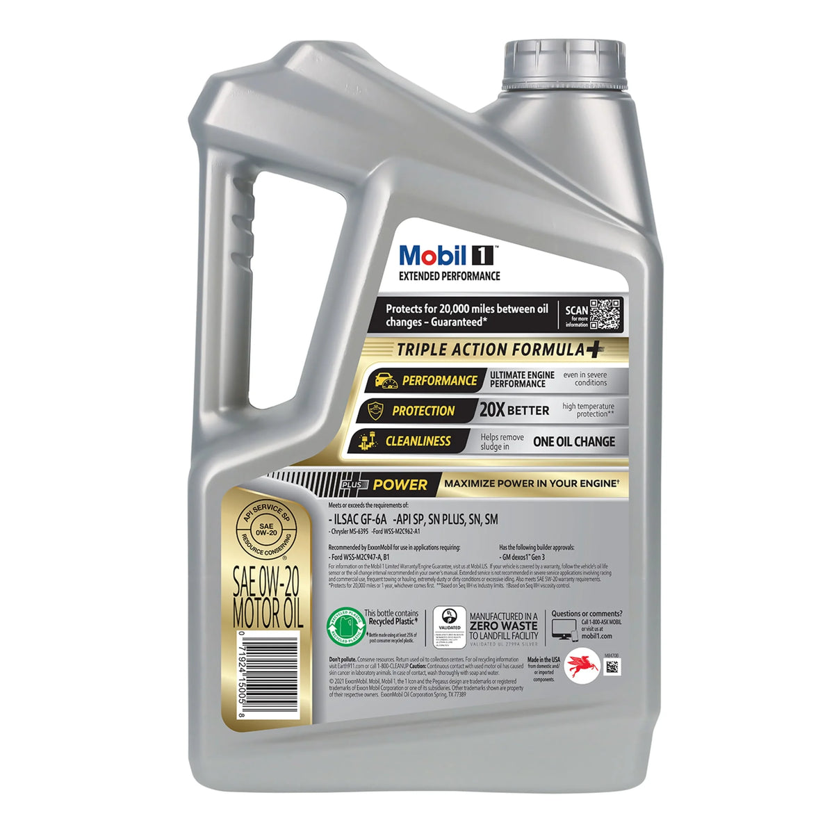 Full Synthetic Motor Oil 0W-20, 5 Quart L5900
