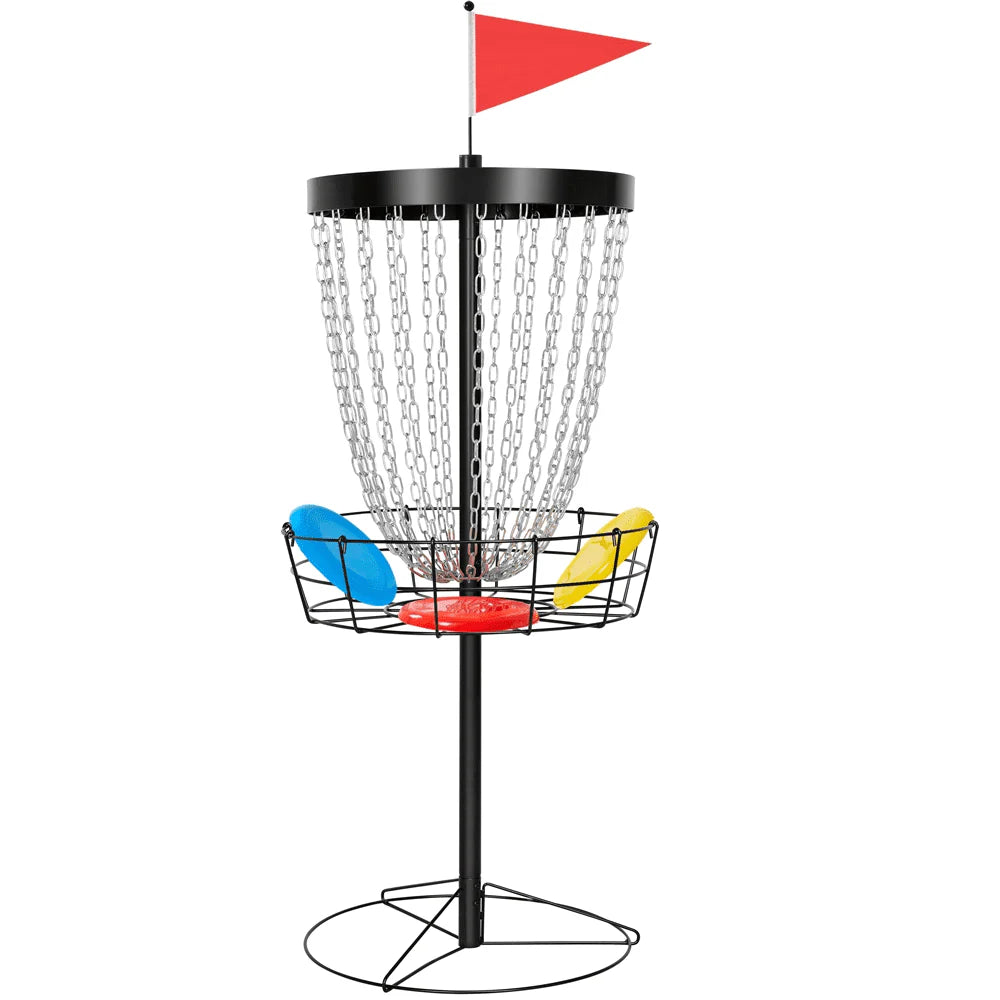 Portable Disc Golf Basket with 3 Discs and Carrying Bag Q66160