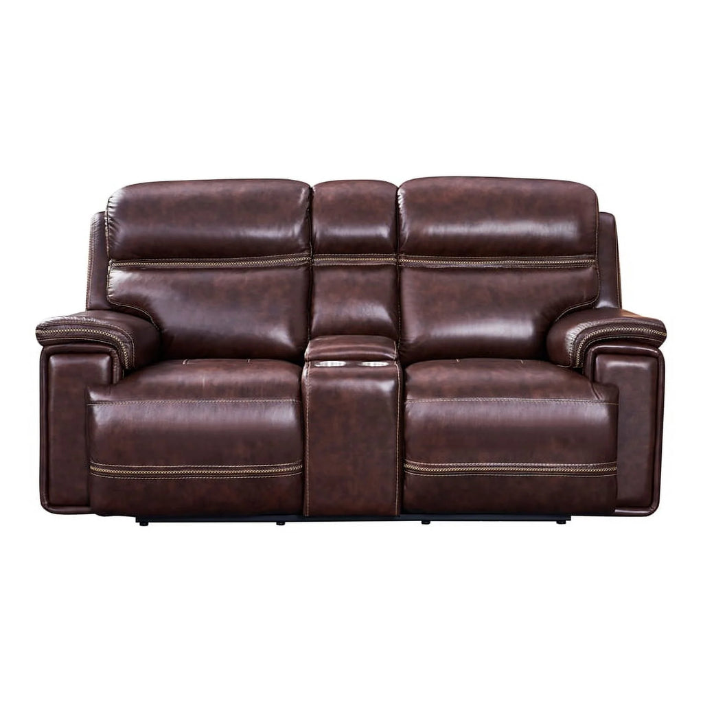 Brown Leather Loveseat F43521