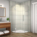 Stainless Steel Frameless Neo-Angle Shower Enclosure P42126