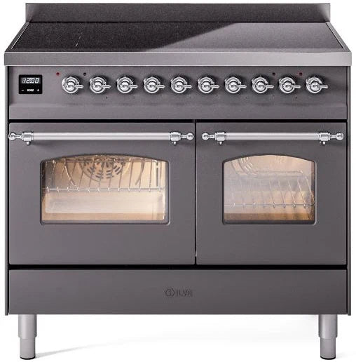 40 Induction Range with Electric Oven in Matte Graphite D60617