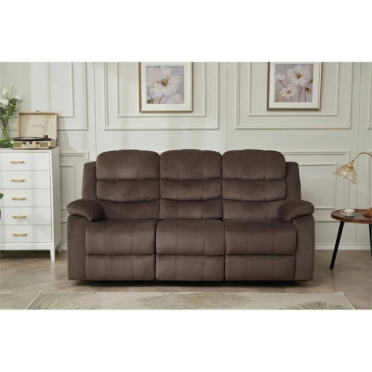 Brown Microfiber Sofa B8235