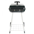 Square Steel Charcoal Grill with Wheels, Black K2520