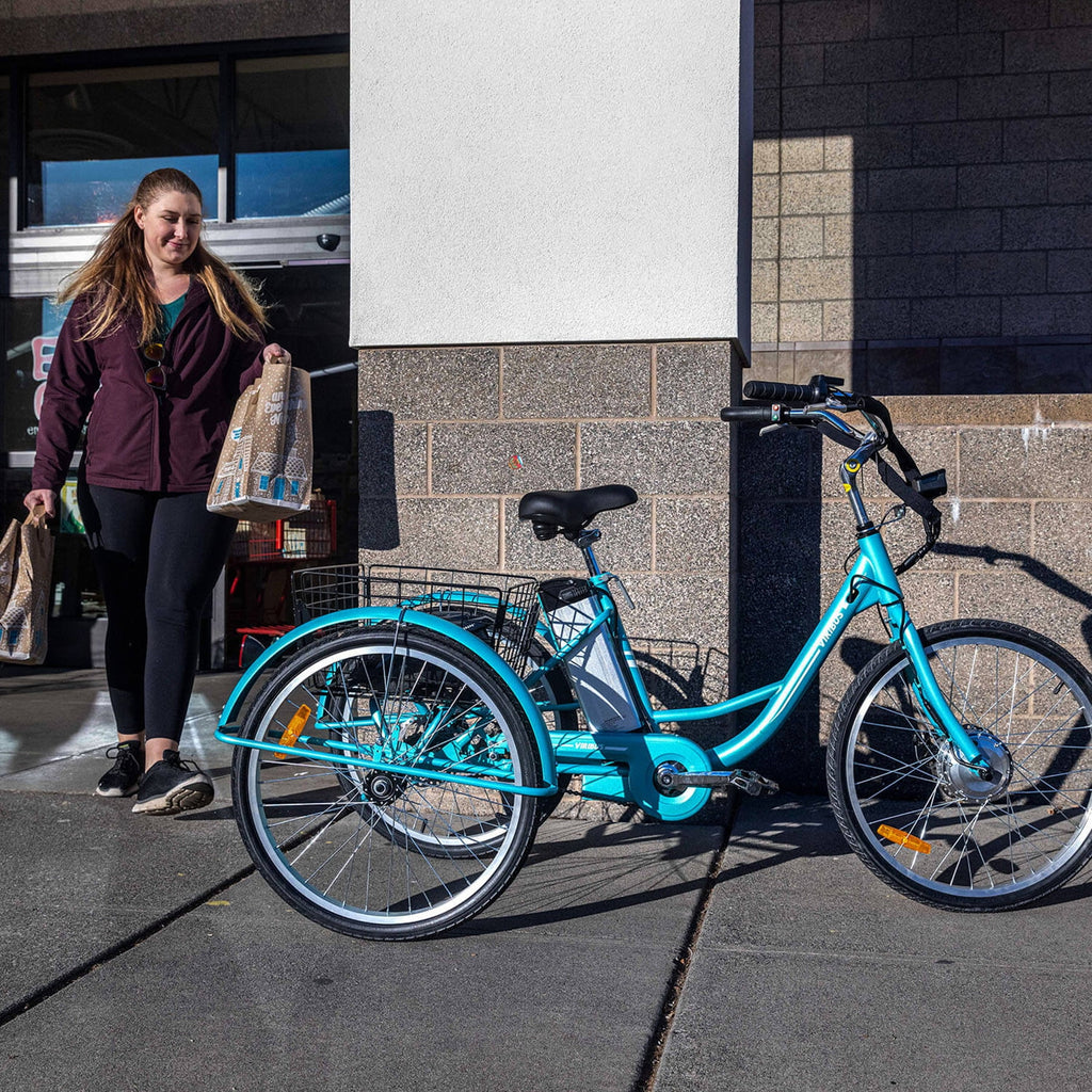 26" 350W Electric Tricycle with Basket A218429