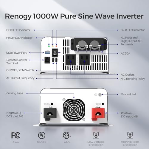 3000W 12V to 110V Pure Sine Wave Power Inverter U369