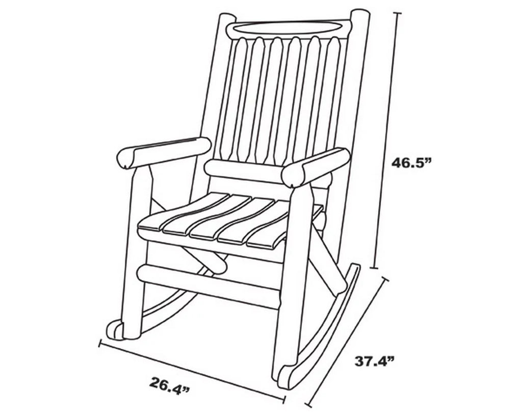 Brown Wood Rocker E6040