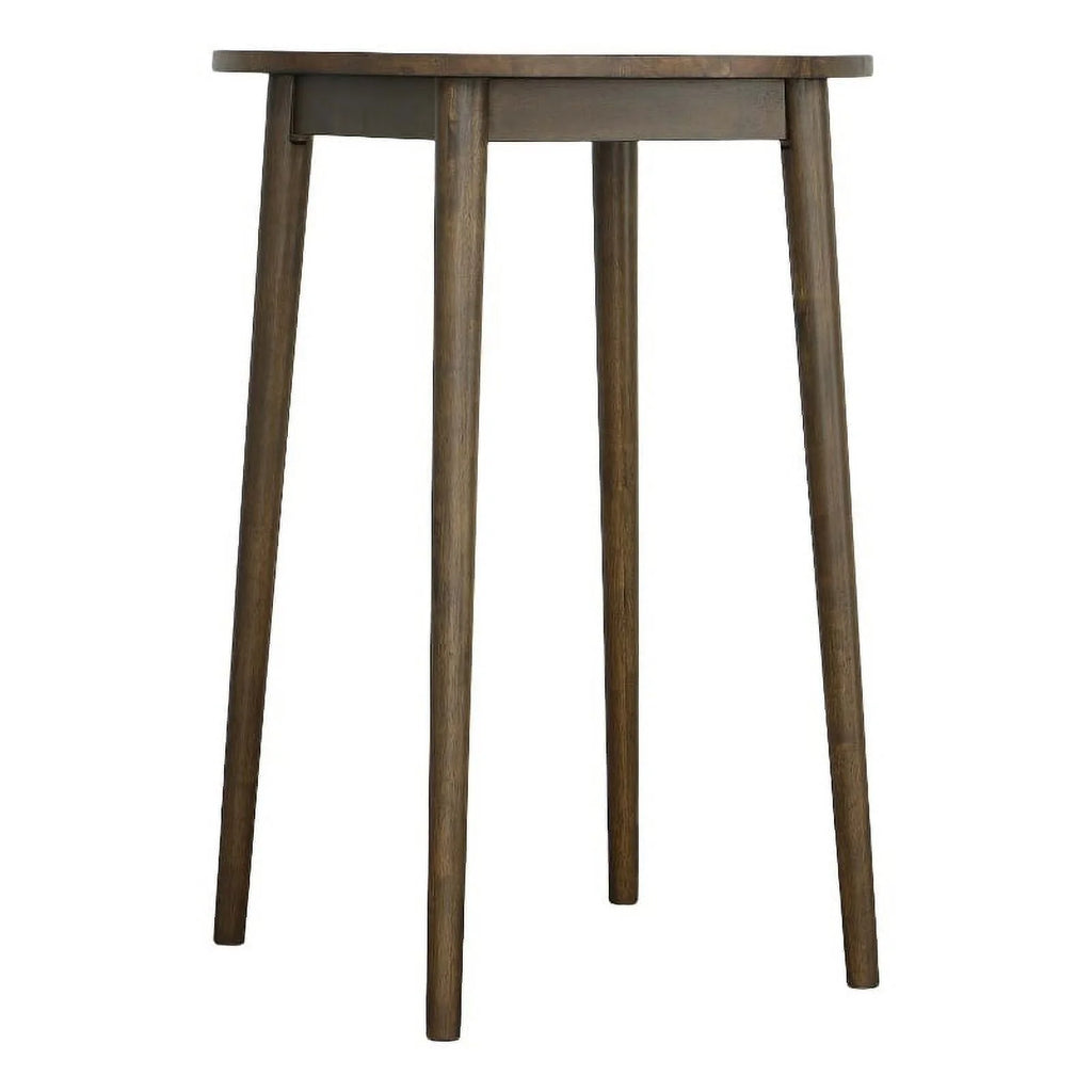 Wood Round Bar/Pub Table in Walnut Brown X8005