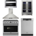 36 Electric Range, Range Hood, Dishwasher, Microwave and Wine Cooler R271561
