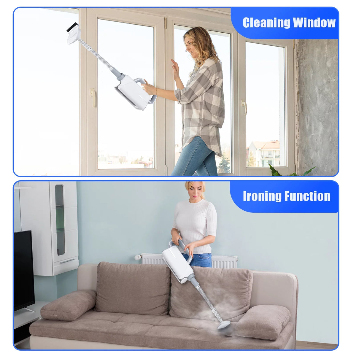 Handheld Steam Mop 370ml 2-Level Steam W843498