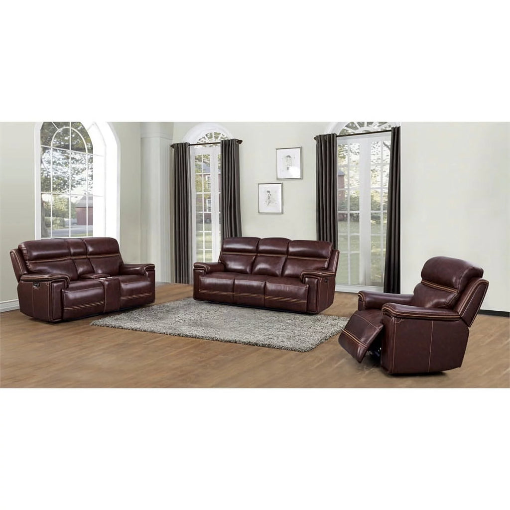 Brown Leather Loveseat F43521
