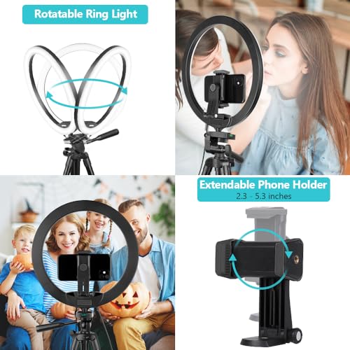 10'' Ring Light with 50'' Extendable Tripod Stand T58623