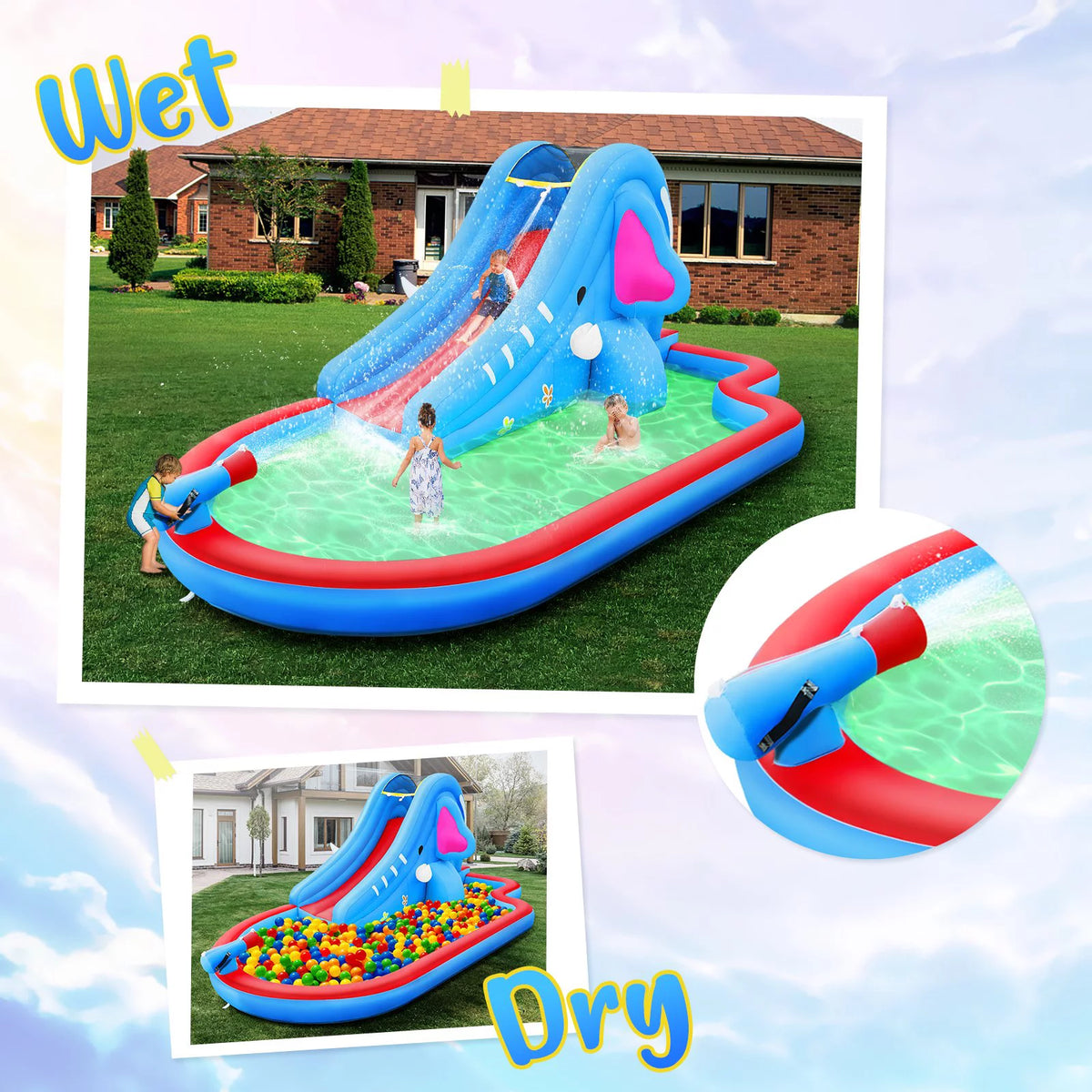 Heavy Duty Inflatable Water Slide with Blower L8824