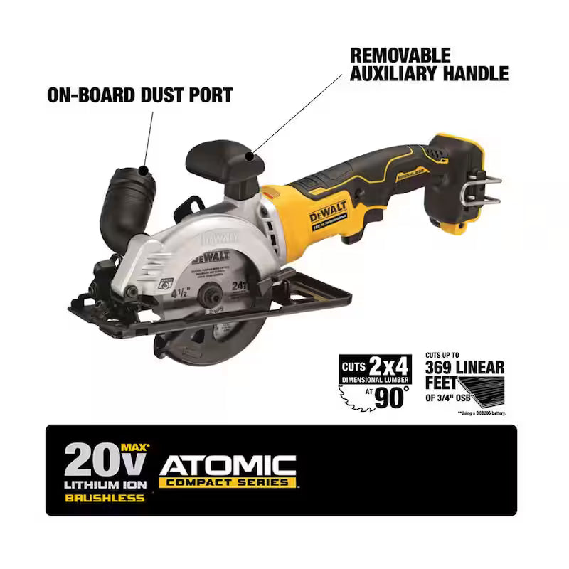 Cordless Brushless 4-1/2 in. Circular Saw with 20V Lithium-Ion 5.0Ah Battery K2483