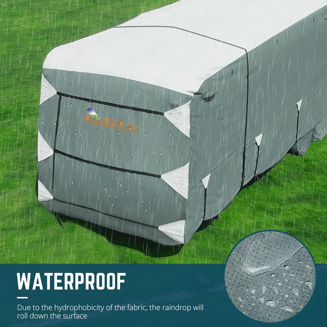 5th Wheel RV Cover 37'-41' Breathable Water-Proof Rip-Stop F756330