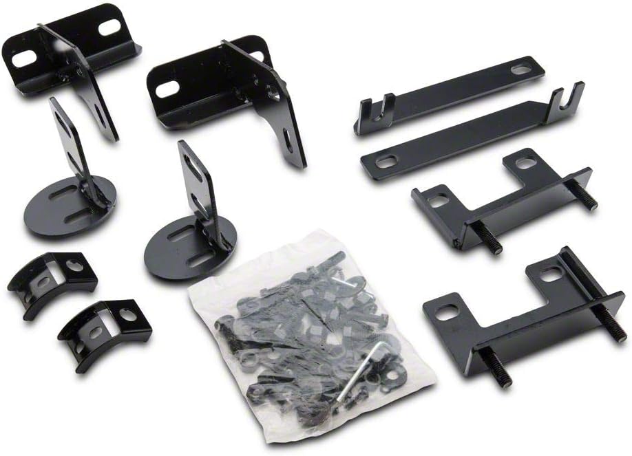 Black 3.50-Inch Oval Bull Bar with Skid Plate P79206