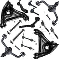 Front Control Arms with Ball Joints Sway Bars Tie Rods Suspension Kit 14pc Set T739