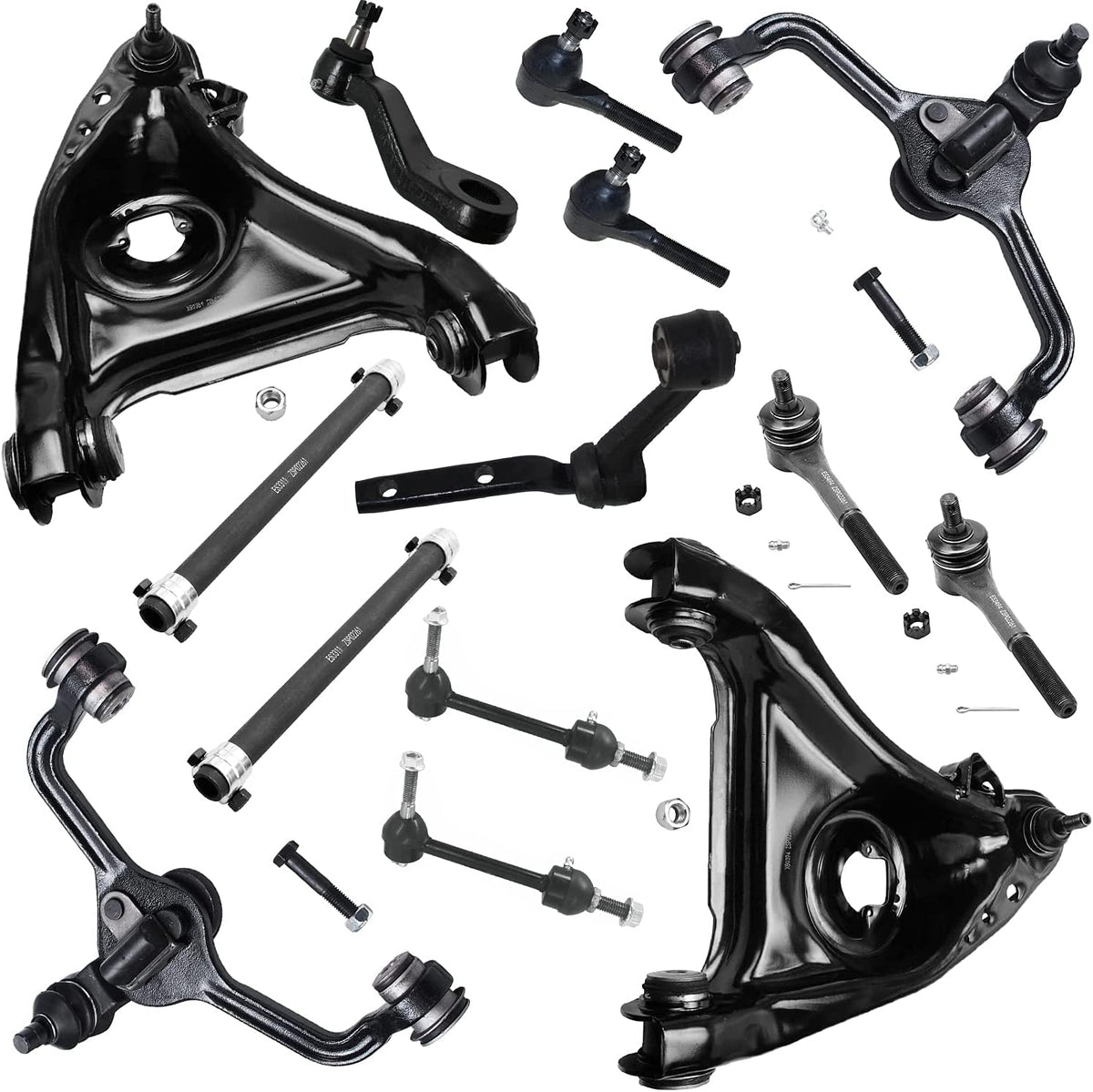 Front Control Arms with Ball Joints Sway Bars Tie Rods Suspension Kit 14pc Set T739