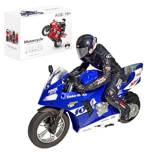 Remote Control Dual-Motor Self-Balancing Motorcycle 2.4G 1/6 Blue W342775