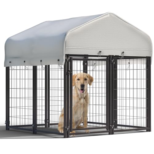 Large Heavy Duty Dog Kennel with Roof 8'x4'x6' N3599
