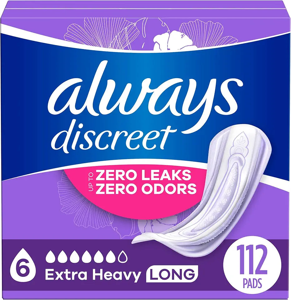 Adult Incontinence Pads, Extra Heavy Absorbency, Long Length, 112 CT C35736