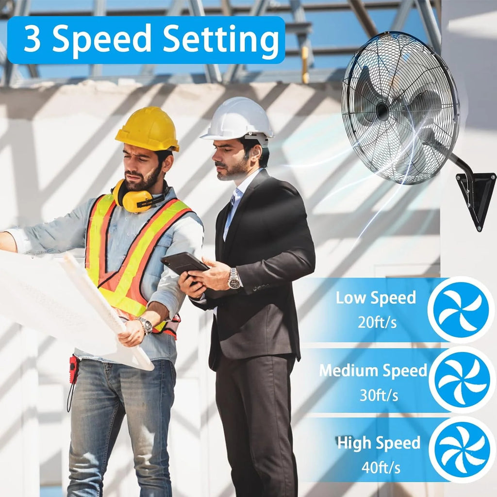 20 Inch 3-Speed High Velocity Wall Mount Fan P752030