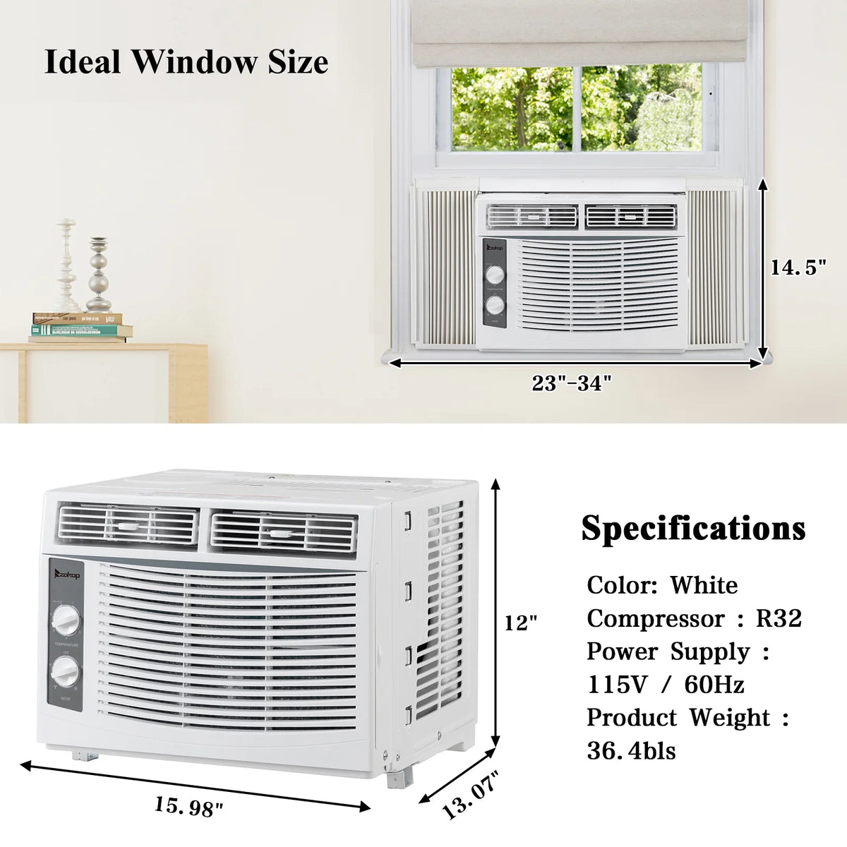 5,000 BTU 115V Window Air Conditioner P41493