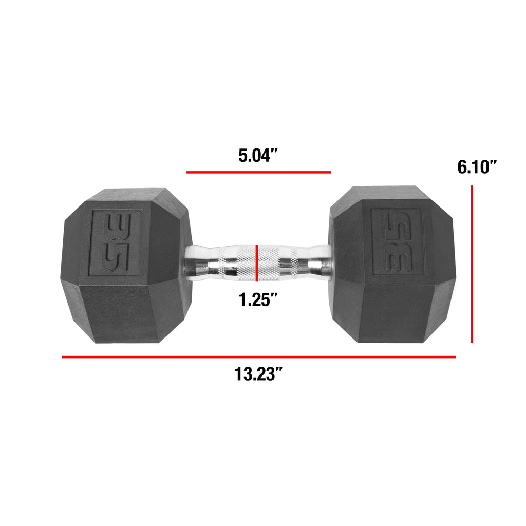 Coated Hex Dumbbell 35 lbs N4350