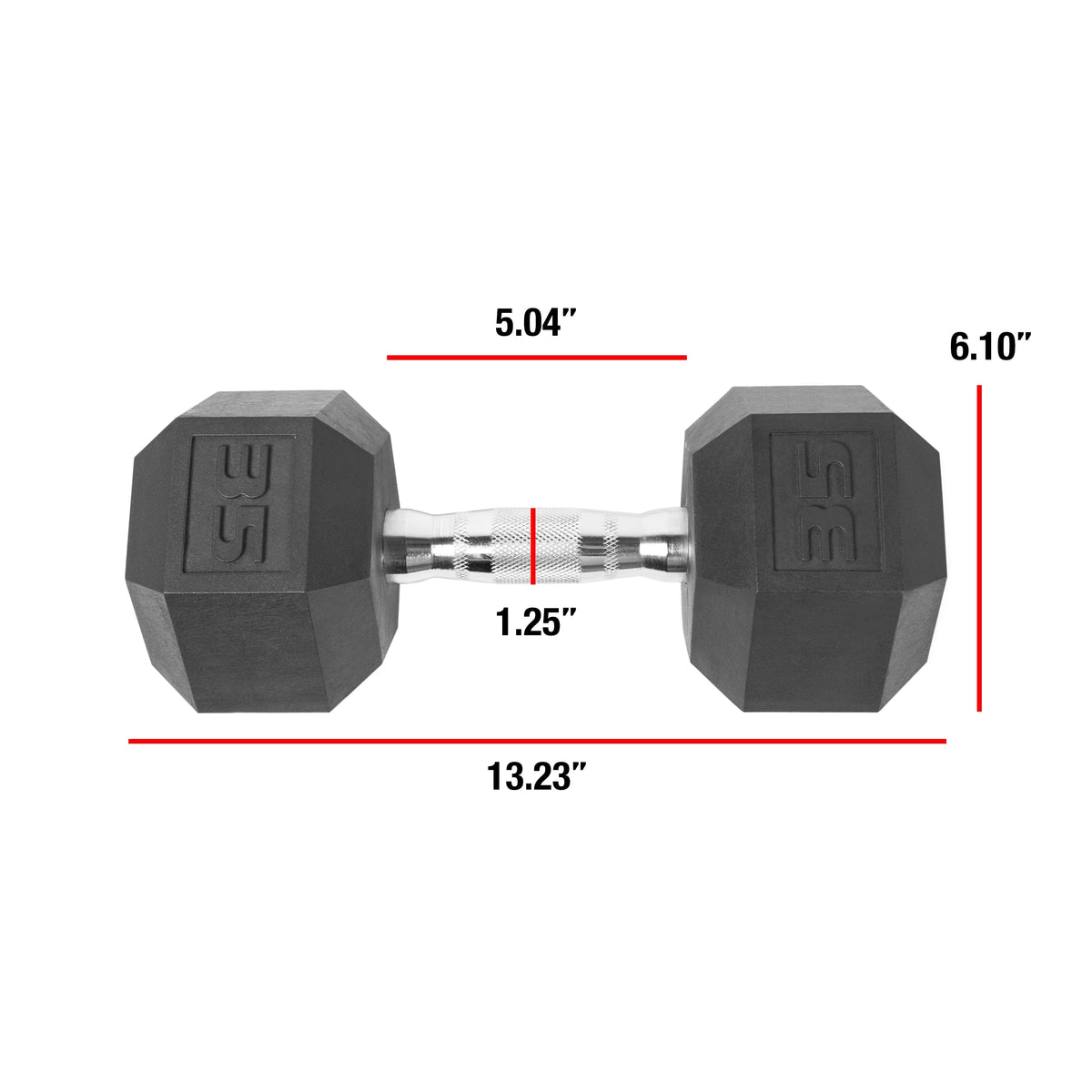 Coated Hex Dumbbell 35 lbs N4350