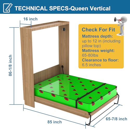 Queen Size Vertical Murphy Bed Kit K10815