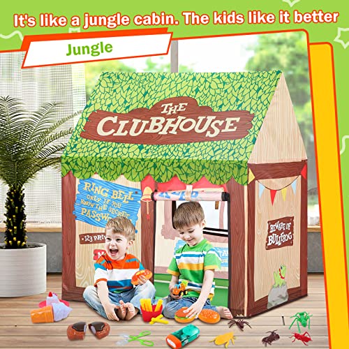 Kids Play Tent with Roll-up Door and Windows E5695