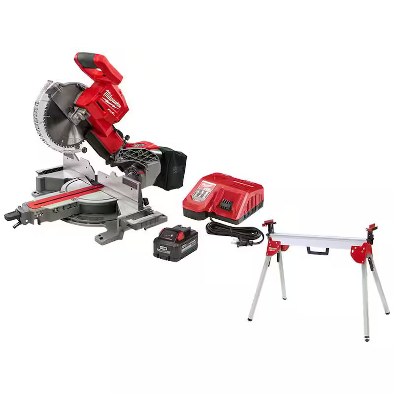 18V Lithium-Ion Brushless Cordless 10 in. Dual Bevel Sliding Compound Miter Saw Kit Z31381