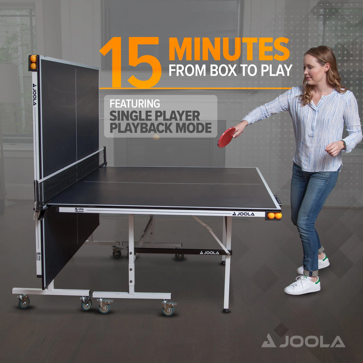Official Size 2-Piece Indoor Table Tennis Table I175164