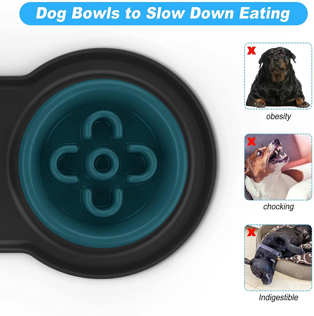 27oz Stainless Steel Slow Feeder Dog Bowl R5601