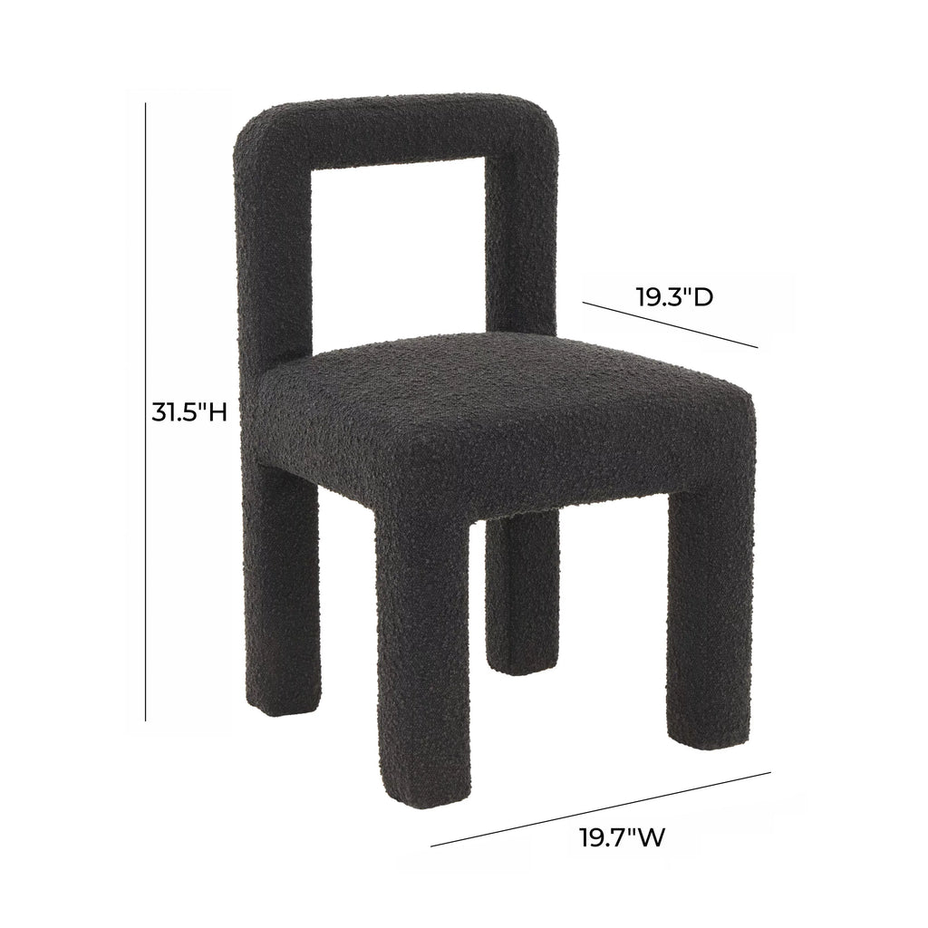 Black Boucle Dining Chair R40966