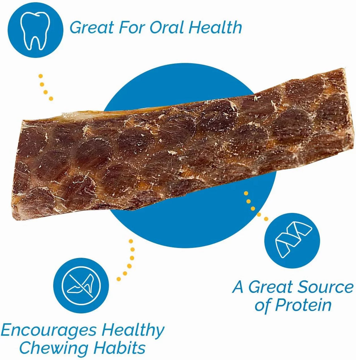 Beef Esophagus Gullet Jerky Dog Chews 6" 25 Count J931083
