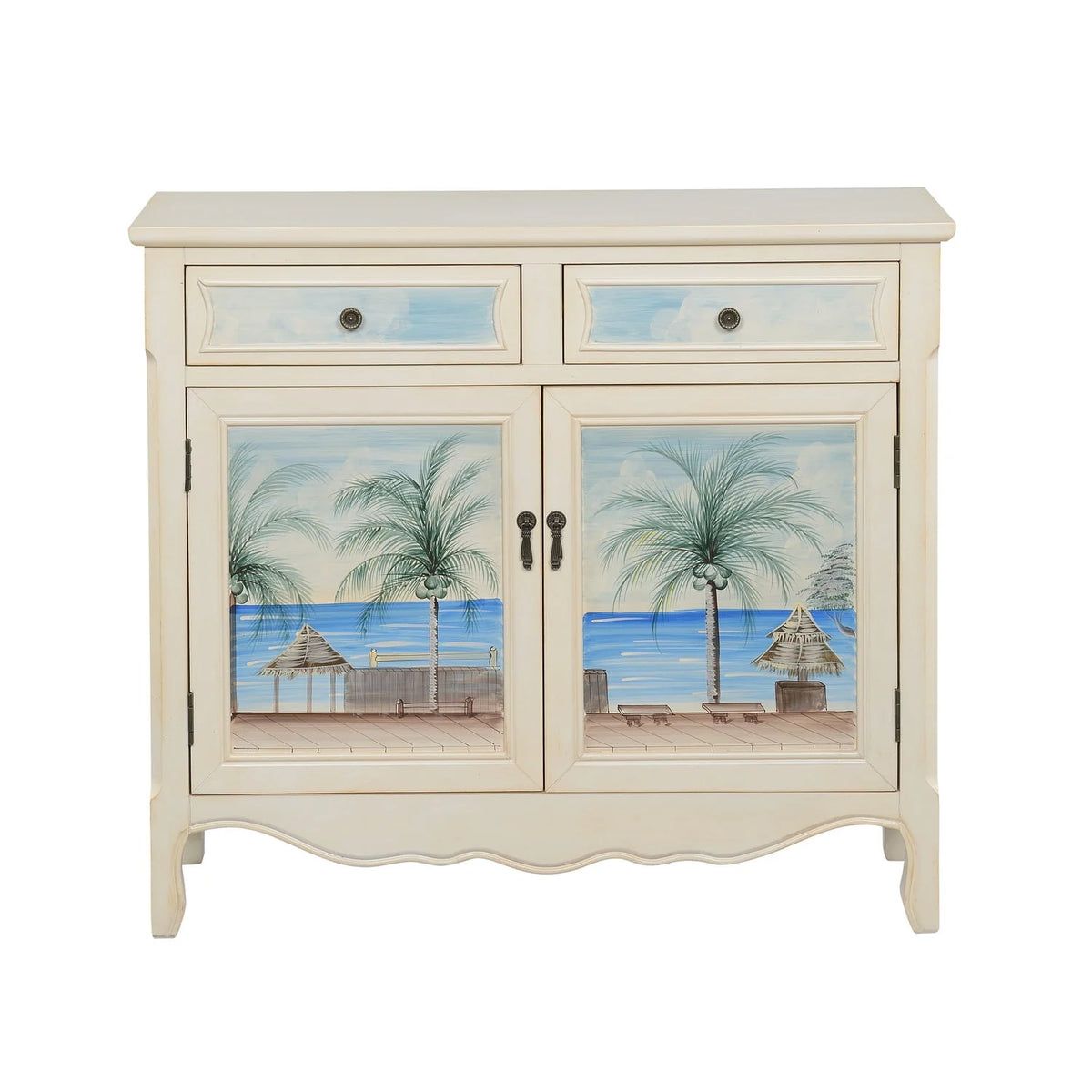 Two Drawer Two Door Cupboard M8859