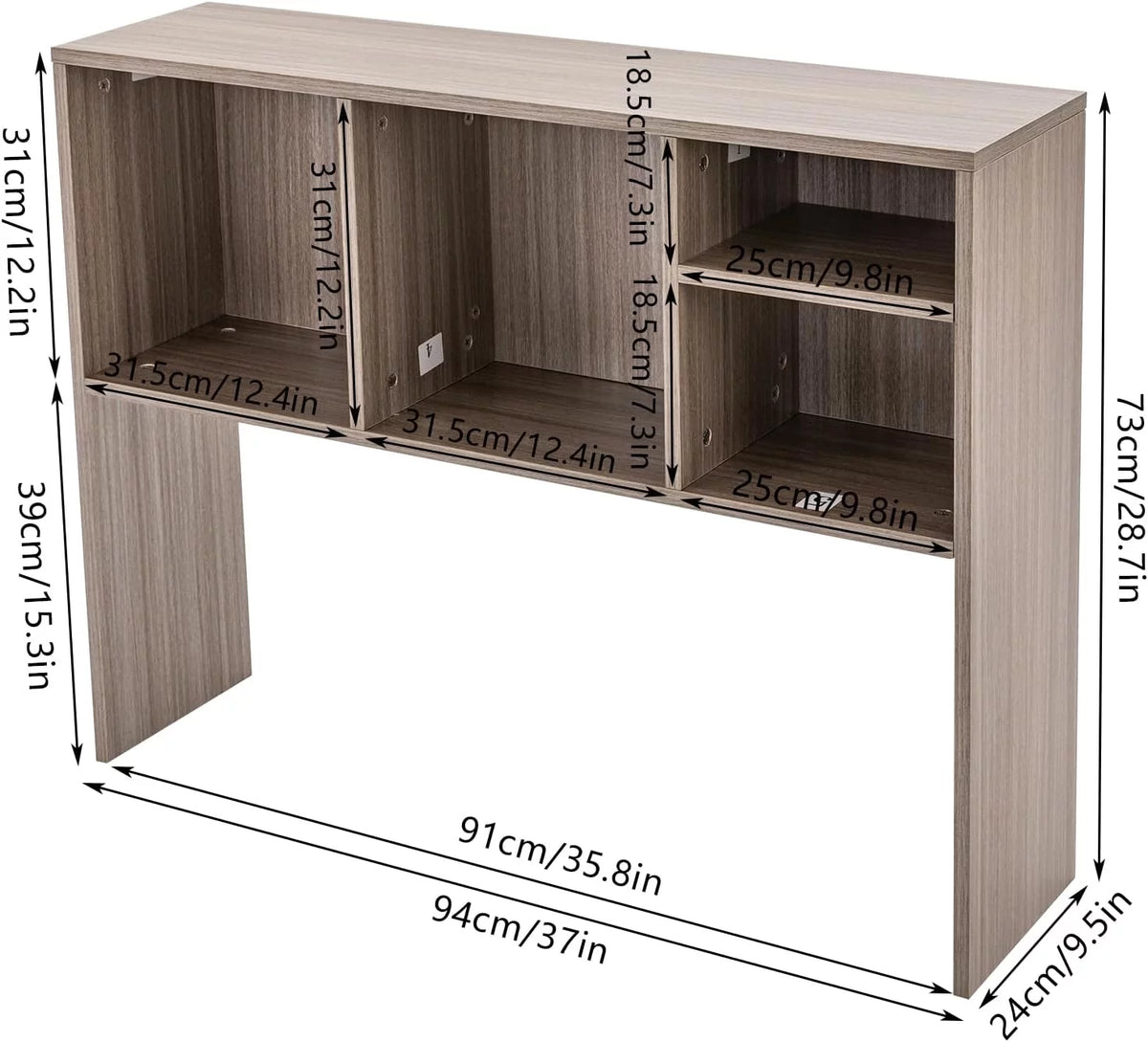 Gray Desk Bookshelf Organizer U368485