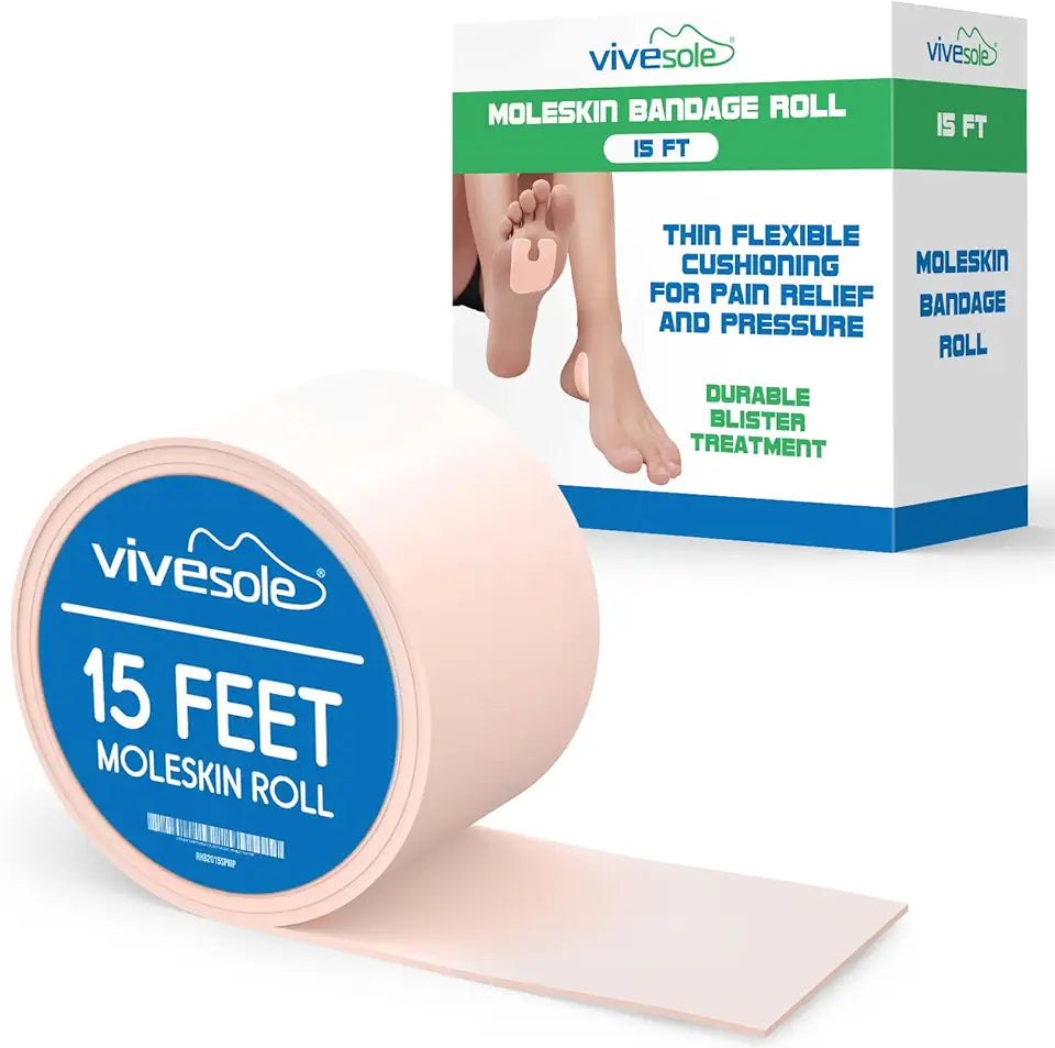 Moleskin Padding Roll 2" x 5 Yards Adhesive Blister Prevention Tape S141590