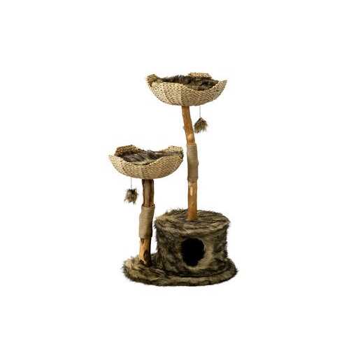 White Wooden Cat Tree & Condo Z7914