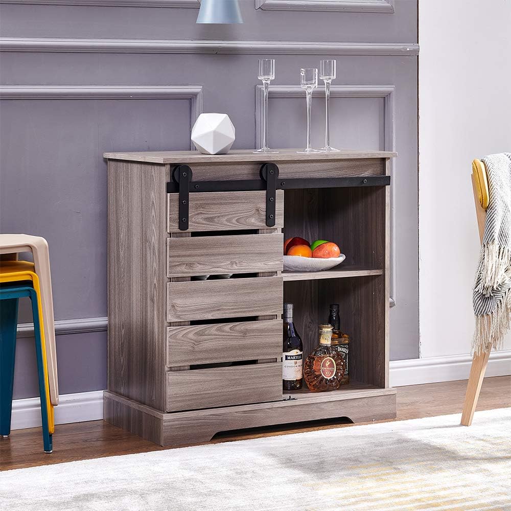 Buffet Console Table with Sliding Door L326