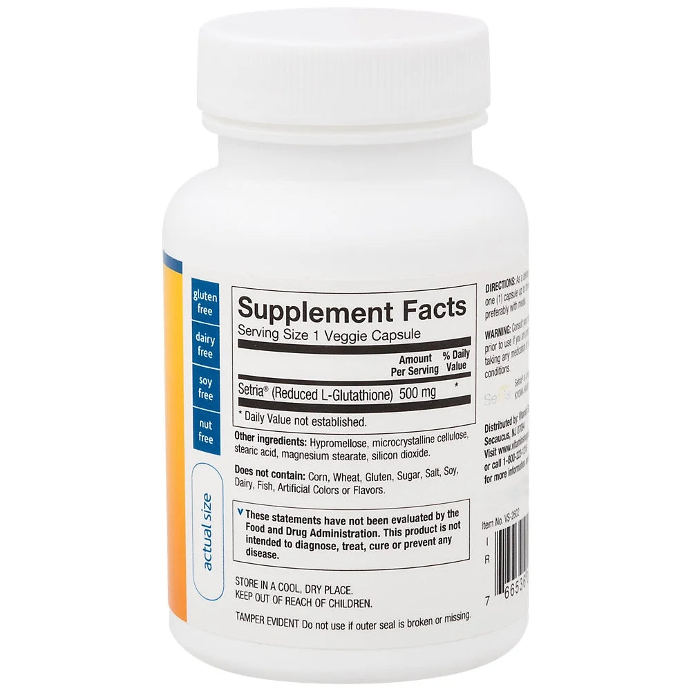Reduced Glutathione 500MG Antioxidant Supplement 60 Capsules J47413
