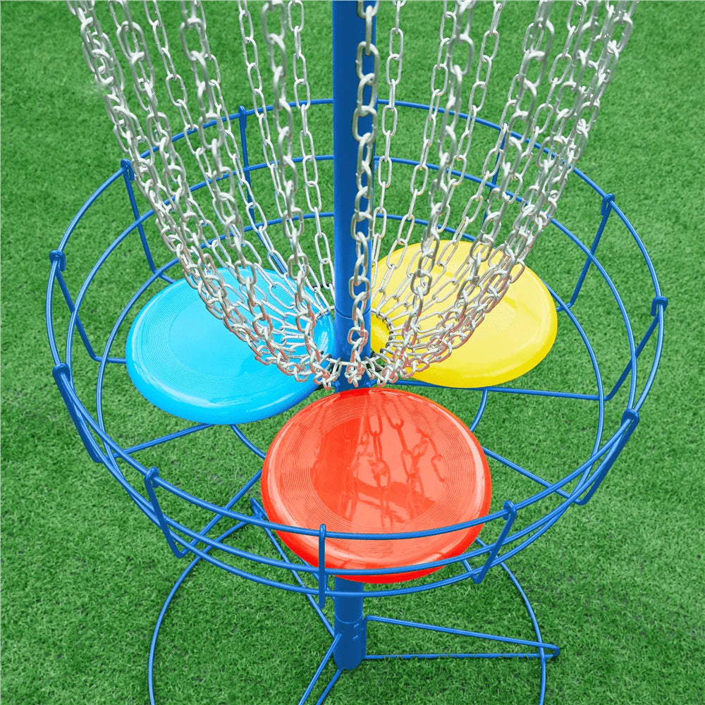 Portable Disc Golf Basket with 3 Discs and Carrying Bag Q66160