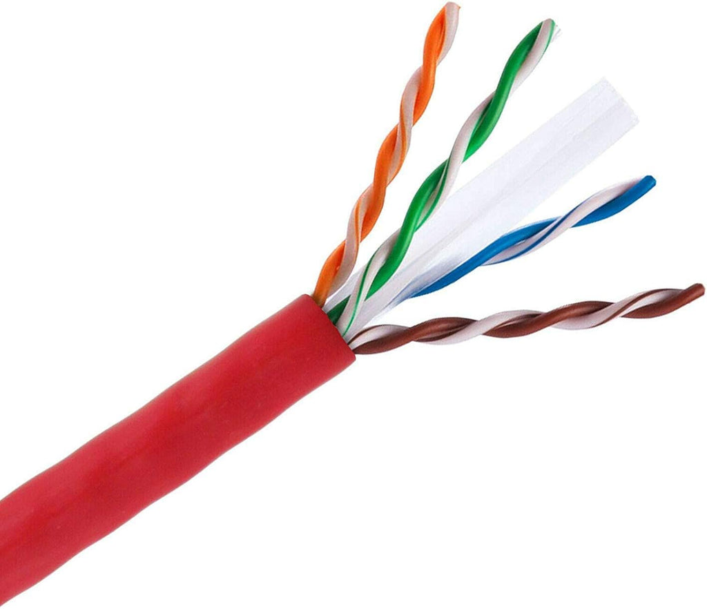 Cat6A 1000 Foot Solid Bare Copper 23AWG 4 Pair UTP Ethernet Cable White Z869