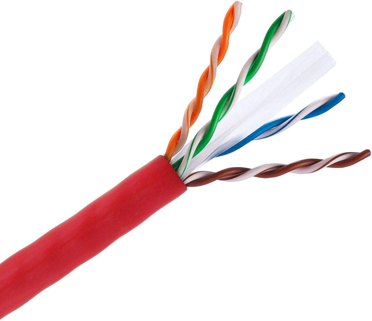 Cat6A 1000 Foot Solid Bare Copper 23AWG 4 Pair UTP Ethernet Cable White Z869