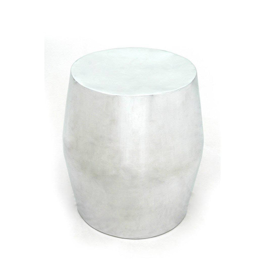 Round End Table in Polished Cast Aluminum A7241